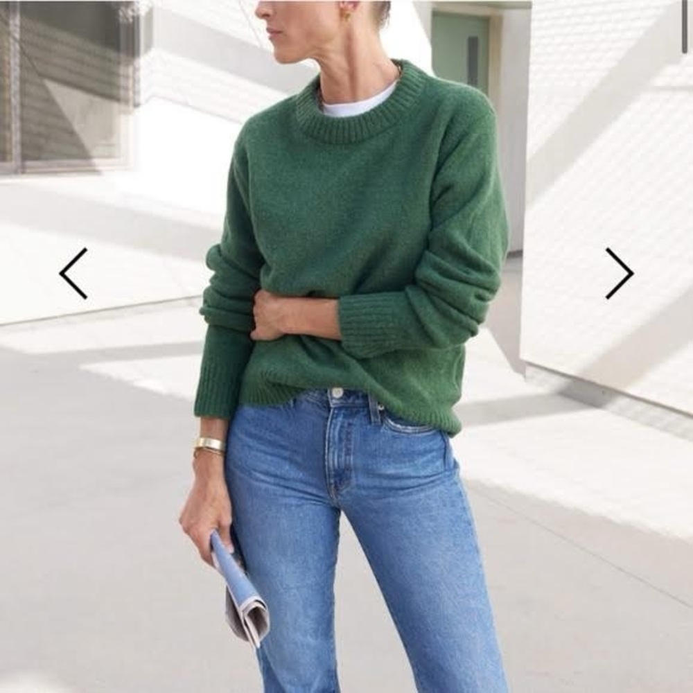 AYR the kickback crew sweater - green - medium